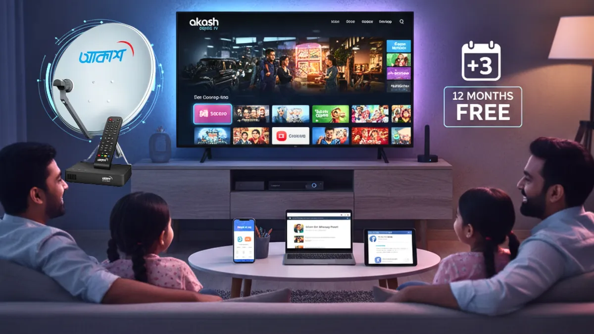 আকাশ রিচার্জ প্যাকেজ দেখে নিন এক জনরে।