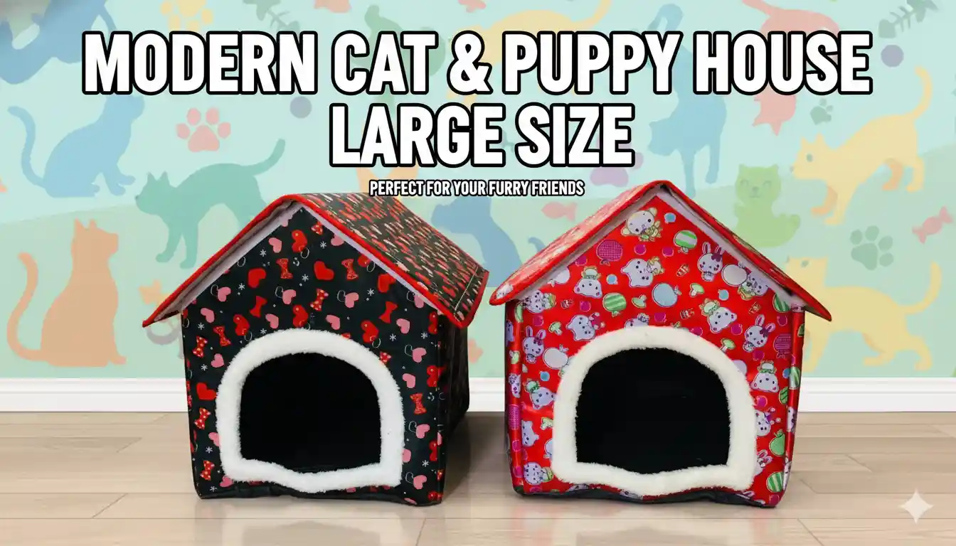 Cat and Puppy House Large Size