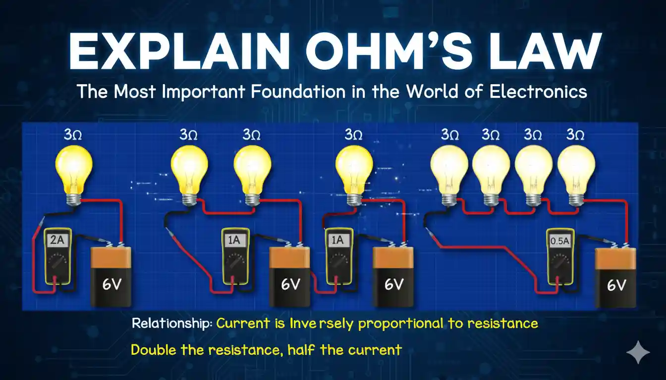 ওহমের সূত্রটি ব্যাখ্যা কর
