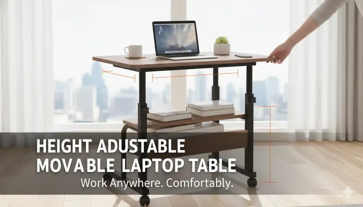 Height Adjustable Movable Laptop Tabel