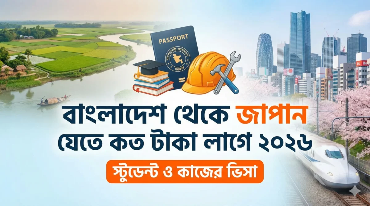 বাংলাদেশ থেকে জাপান যেতে কত টাকা লাগে ২০২৬