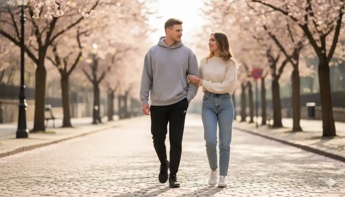 শান্ত রাস্তায় হাঁটা