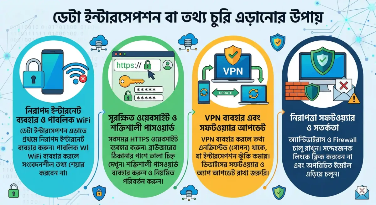 ডেটা ইন্টারসেপশন থেকে বাঁচার উপায়