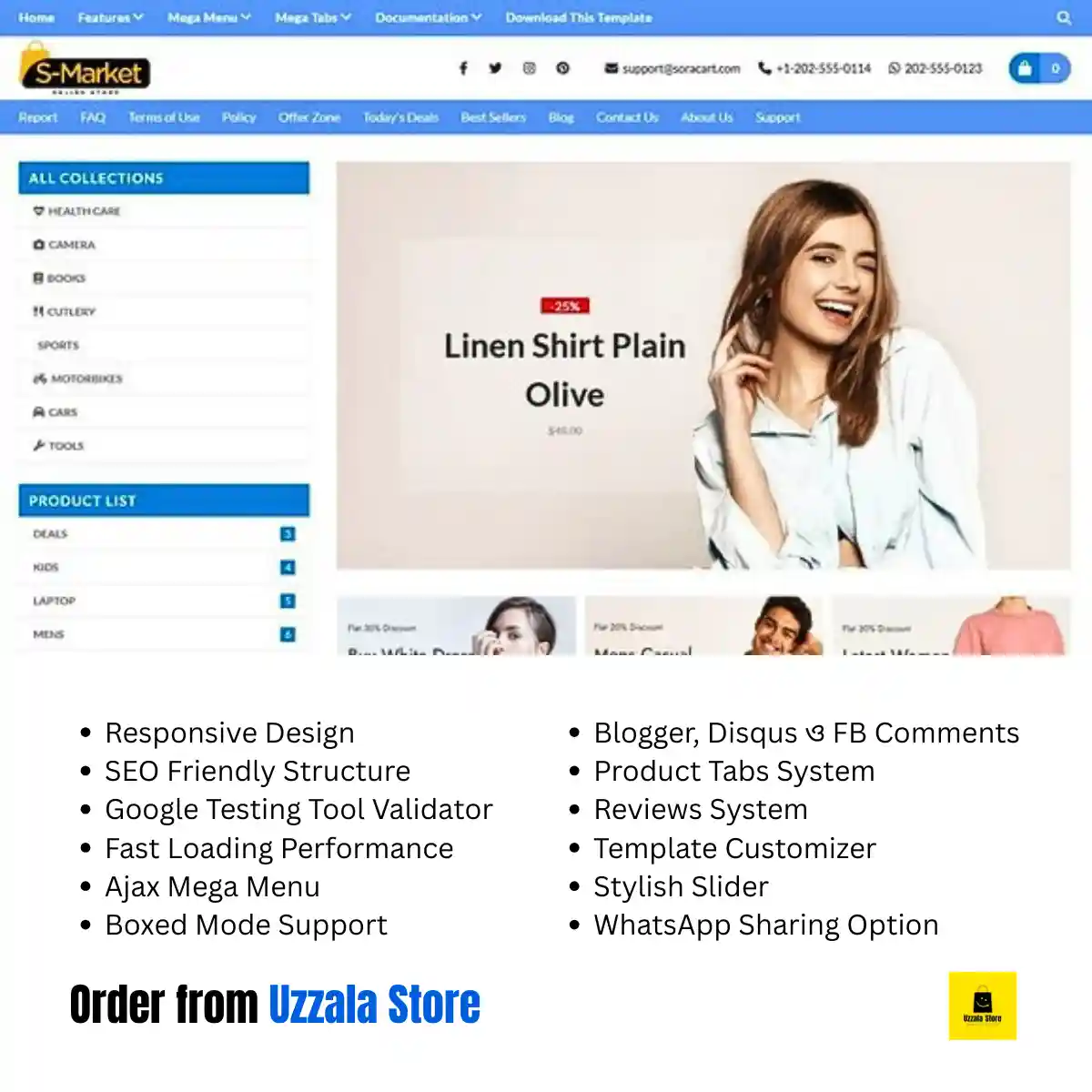 S Market v1.0 – Ecommerce Premium Blogger Template