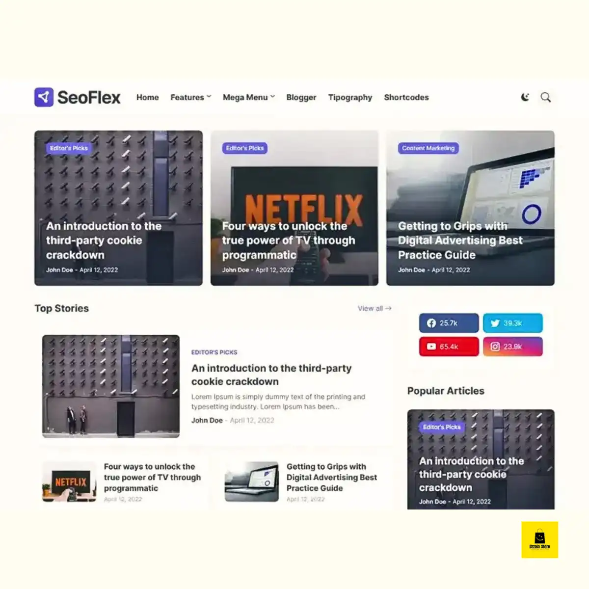 SeoFlex Premium Blogger Template