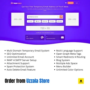 Trash Mails - Temporary Email Address System PHP Script