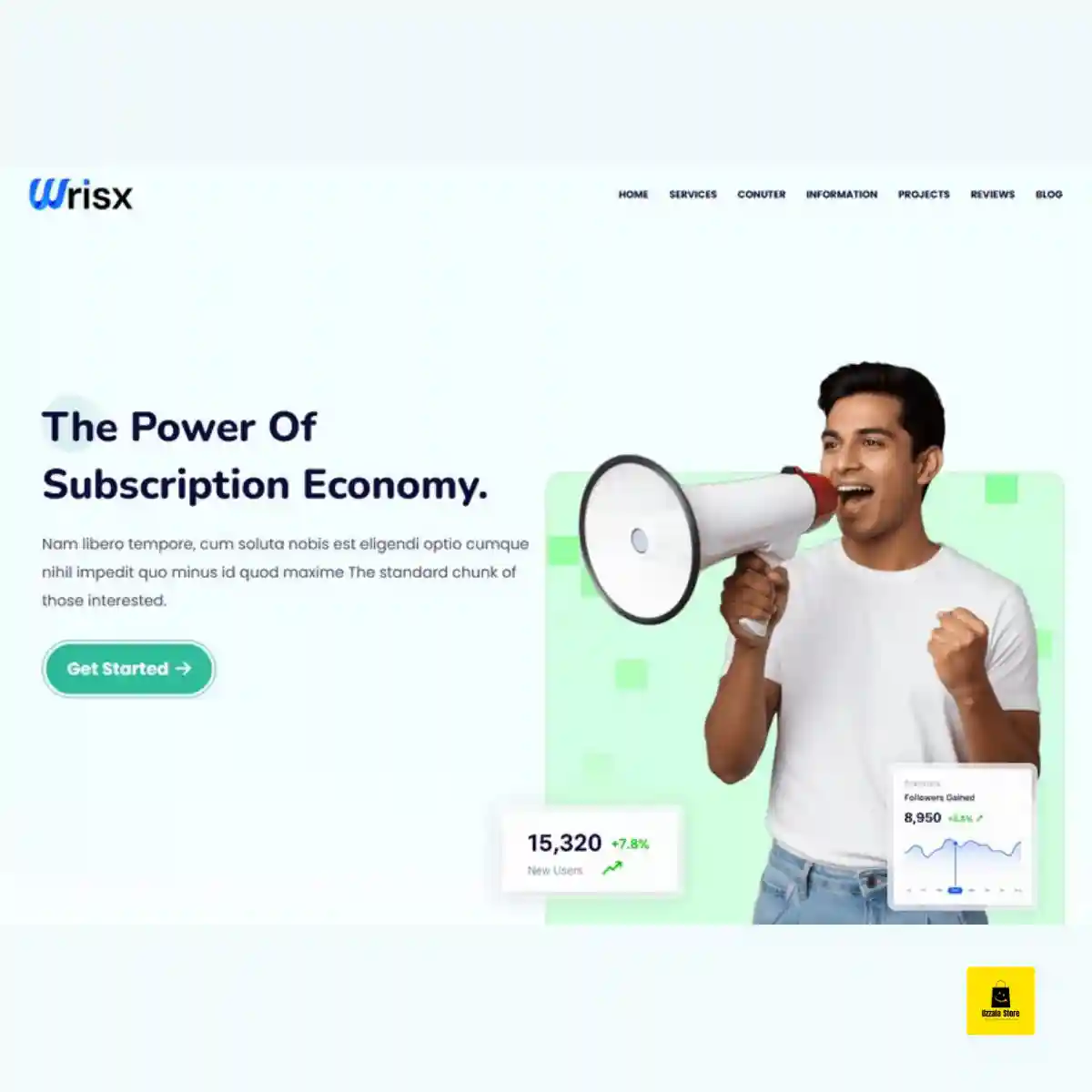 Wrisx Services and Portfolio Blogger Template