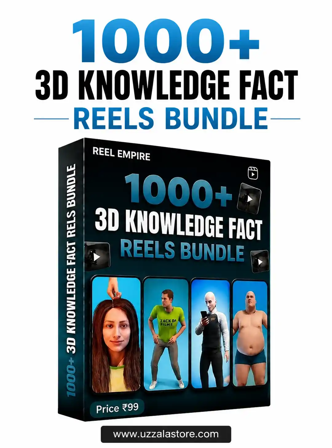 1000+ 3D KNOWLEDGE FACT REELS BUNDLE