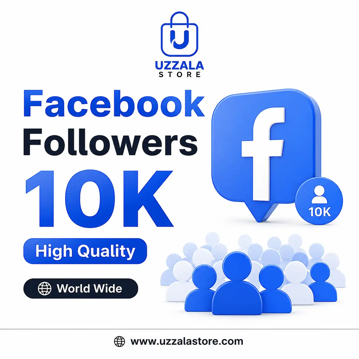 Facebook followers 10k High Quality (World Wide)