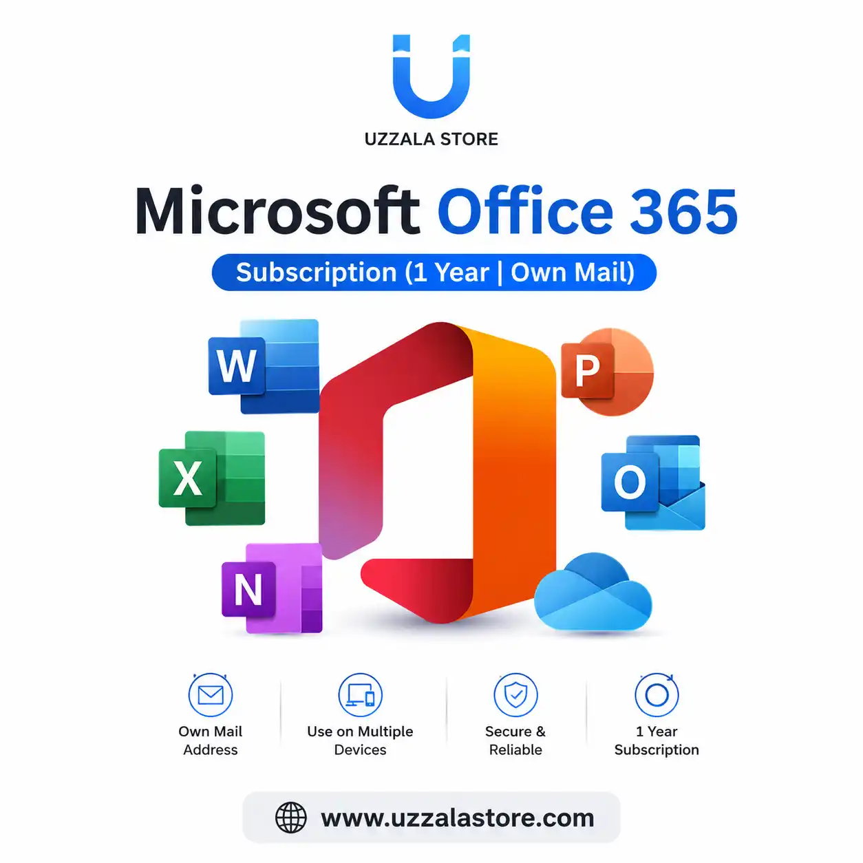 Microsoft Office 365 Subscription (1 Year | Own Mail) uzzala Store
