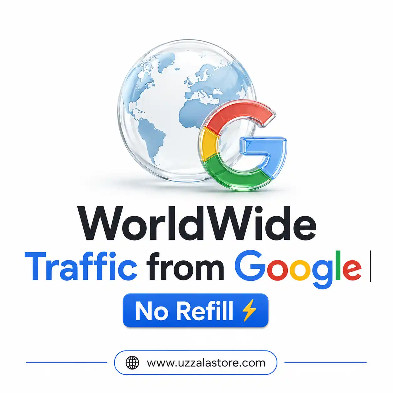 WorldWide Traffic from Google | No Refill ⚡
