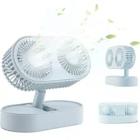 Double Motor Folding Table Top Fan FY050