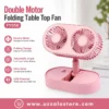 Double Motor Folding Table Top Fan FY050